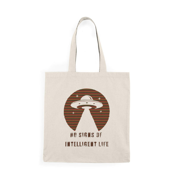 No Signs of Intelligent Life 100% Natural Cotton Tote Bag 15x16 - Kate Burton Company