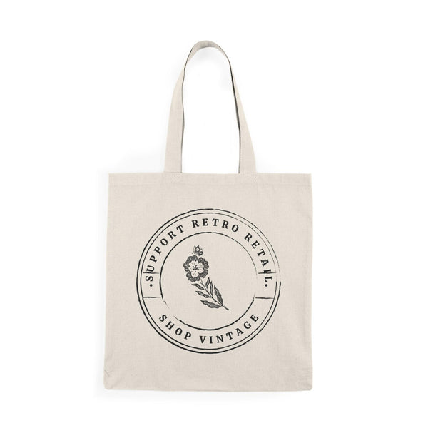 Support Retro Retail 100% Natural Cotton Tote Bag 15x16 - Kate Burton Company