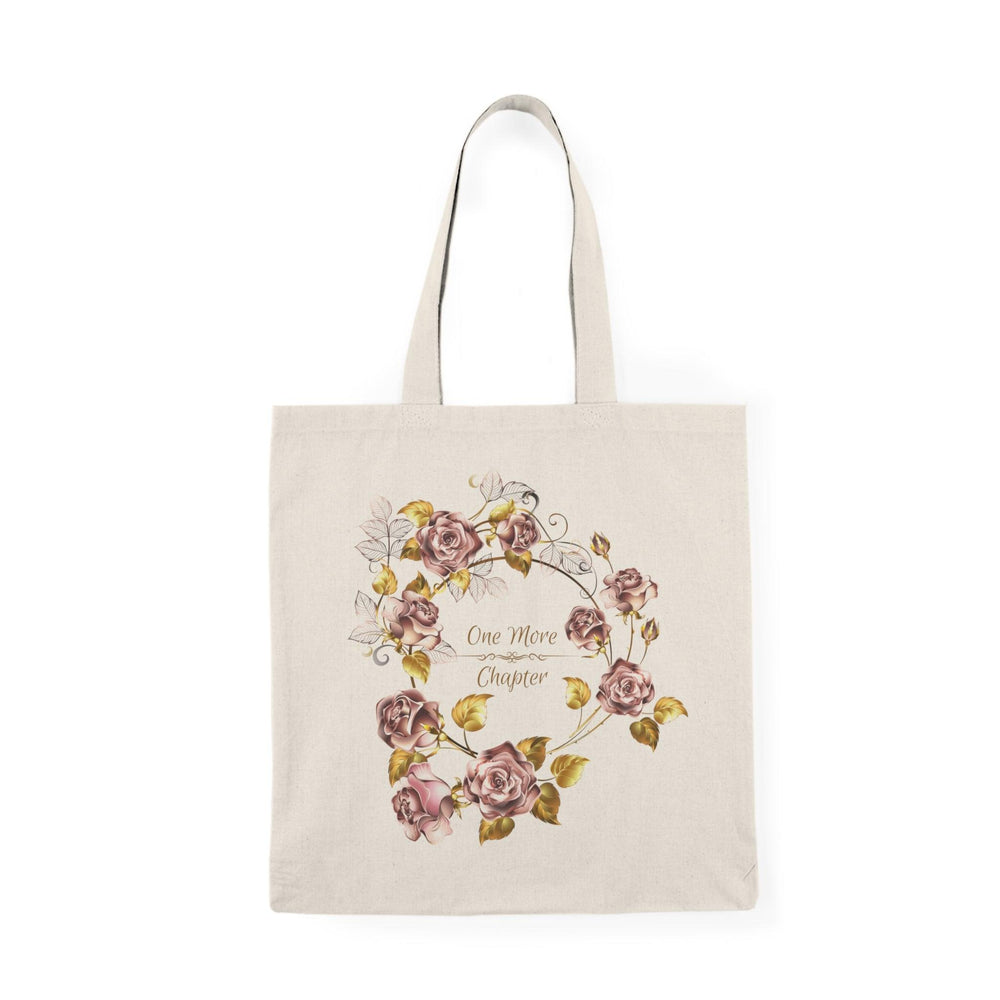 #Bookish One More Chapter 100% Natural Cotton Tote Bag 15x16