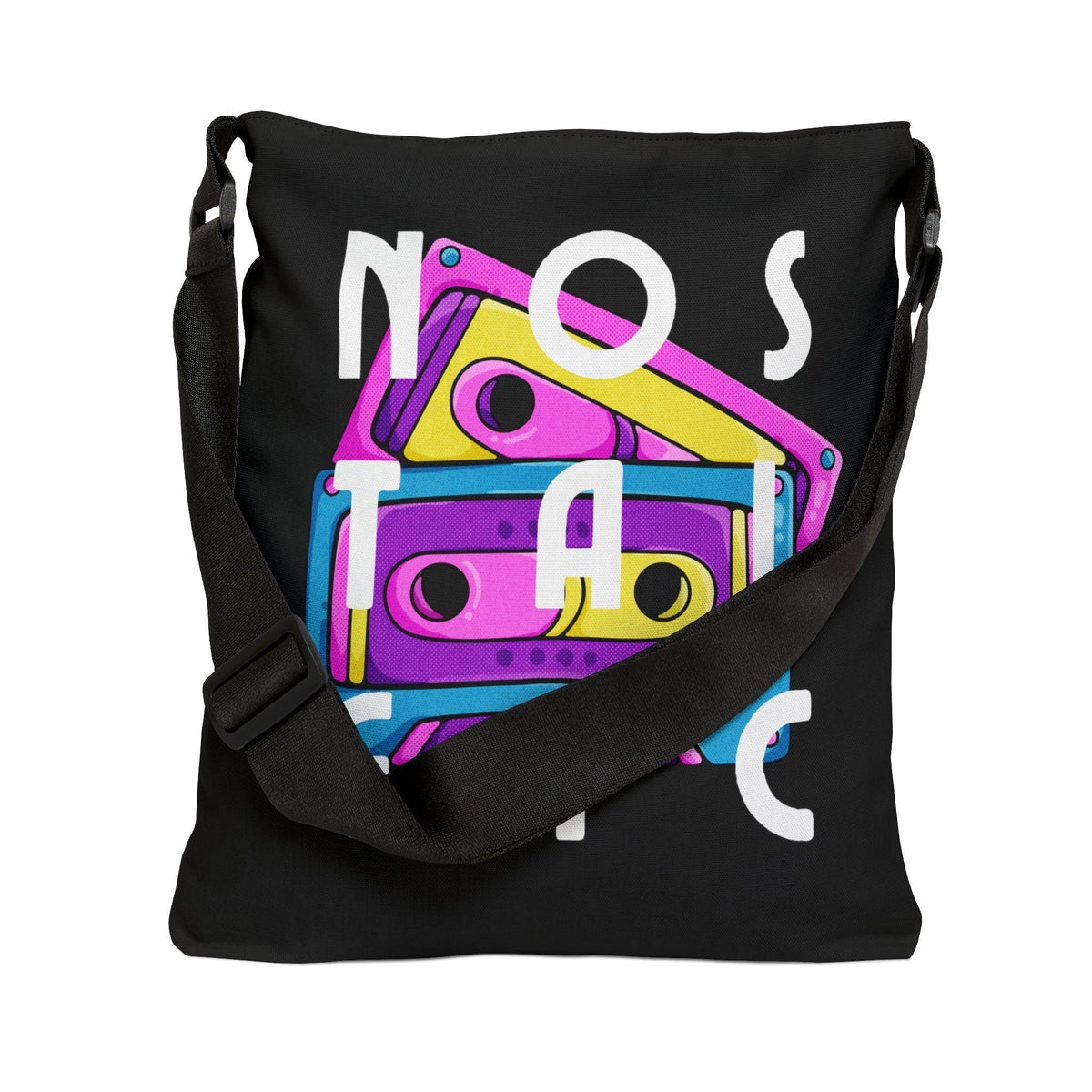 Retro Cassette Tapes NOSTALGIC Adjustable Tote Bag - Kate Burton Company