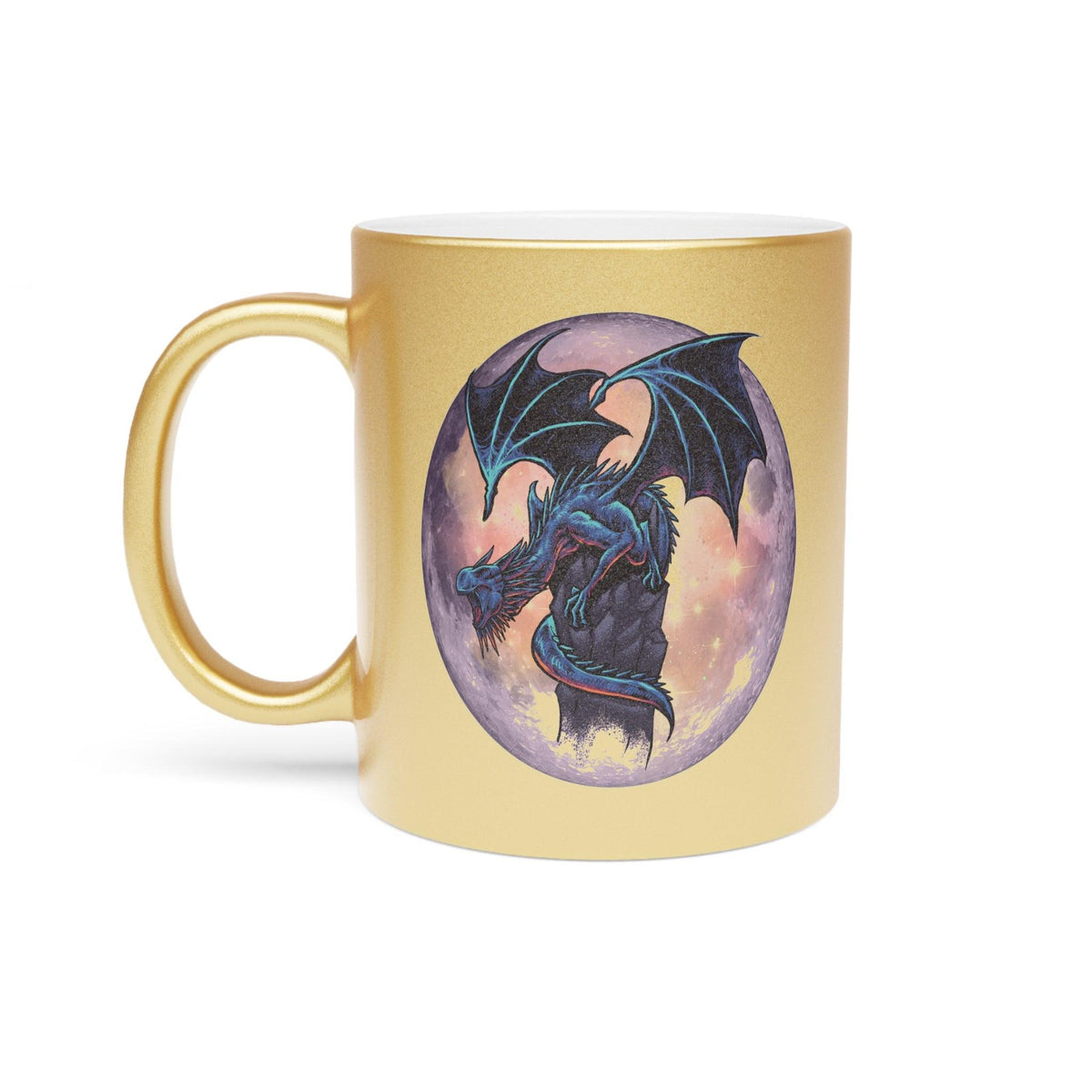 #Bookish Dragons Knight Metallic Mug