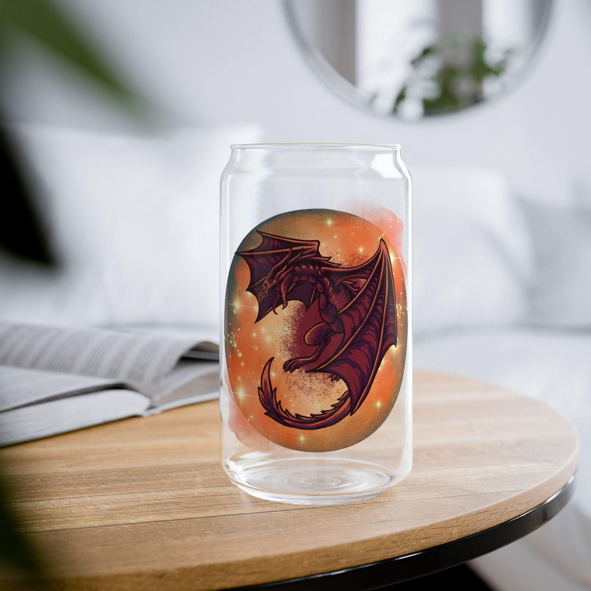 #Bookish Dragonfire Sipper Glass, 16oz