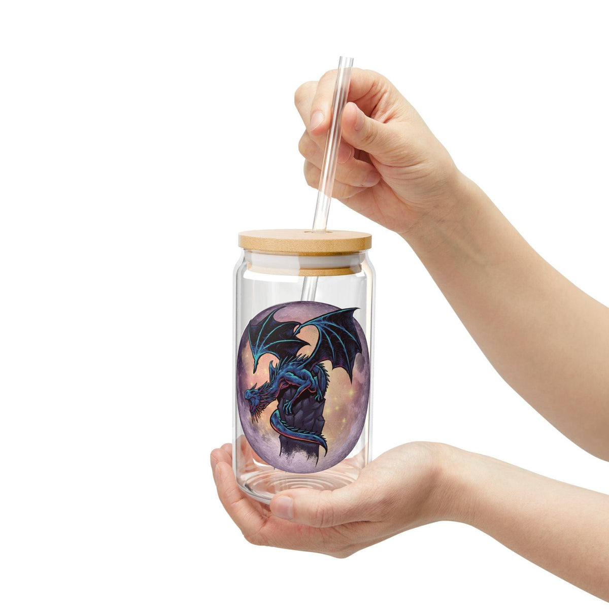 #Bookish Dragons Knight Sipper Glass, 16oz