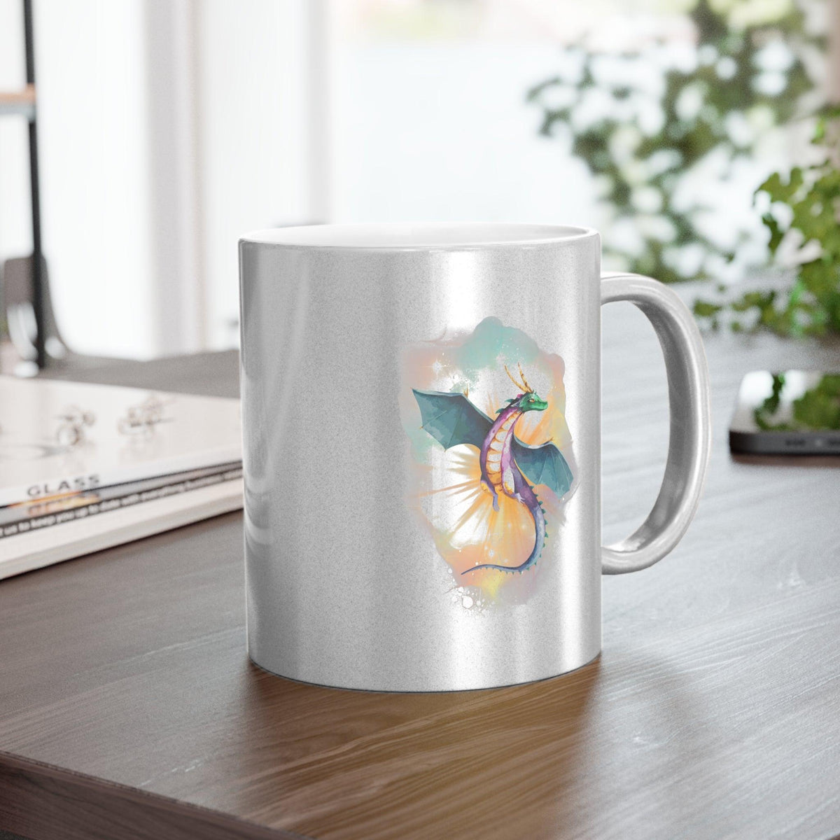 #Bookish Dragonsong Metallic Mug