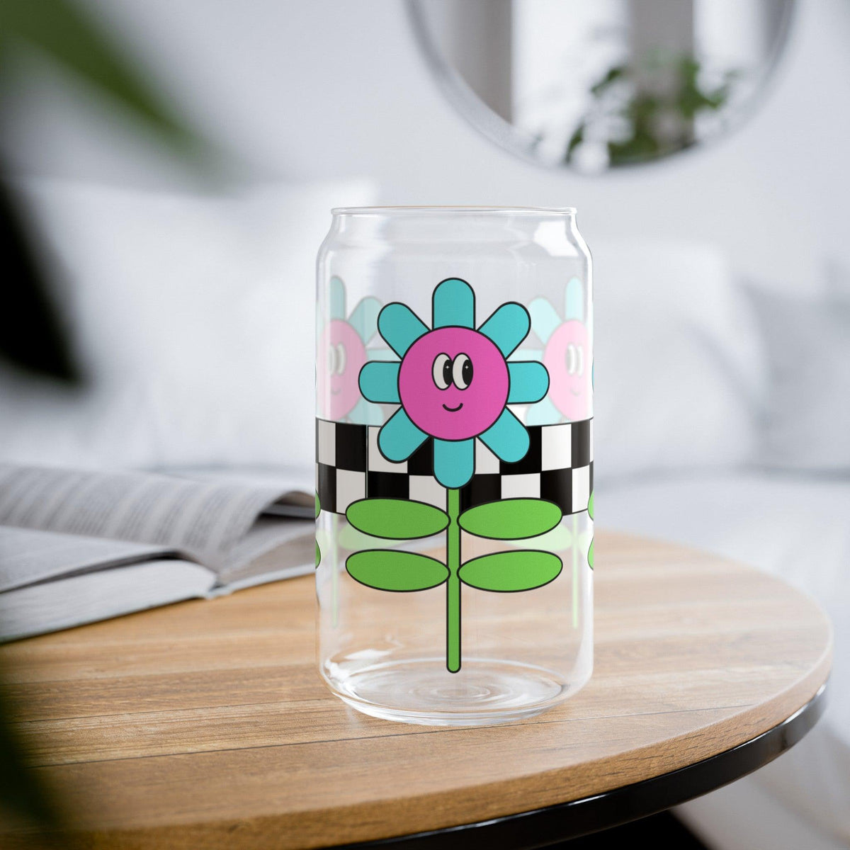 Crazy Daisy Sipper Glass, 16oz