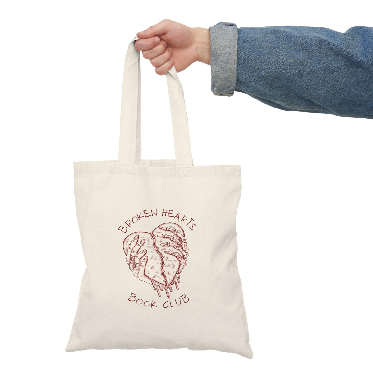 #Bookish Broken Hearts 100% Natural Cotton Tote Bag