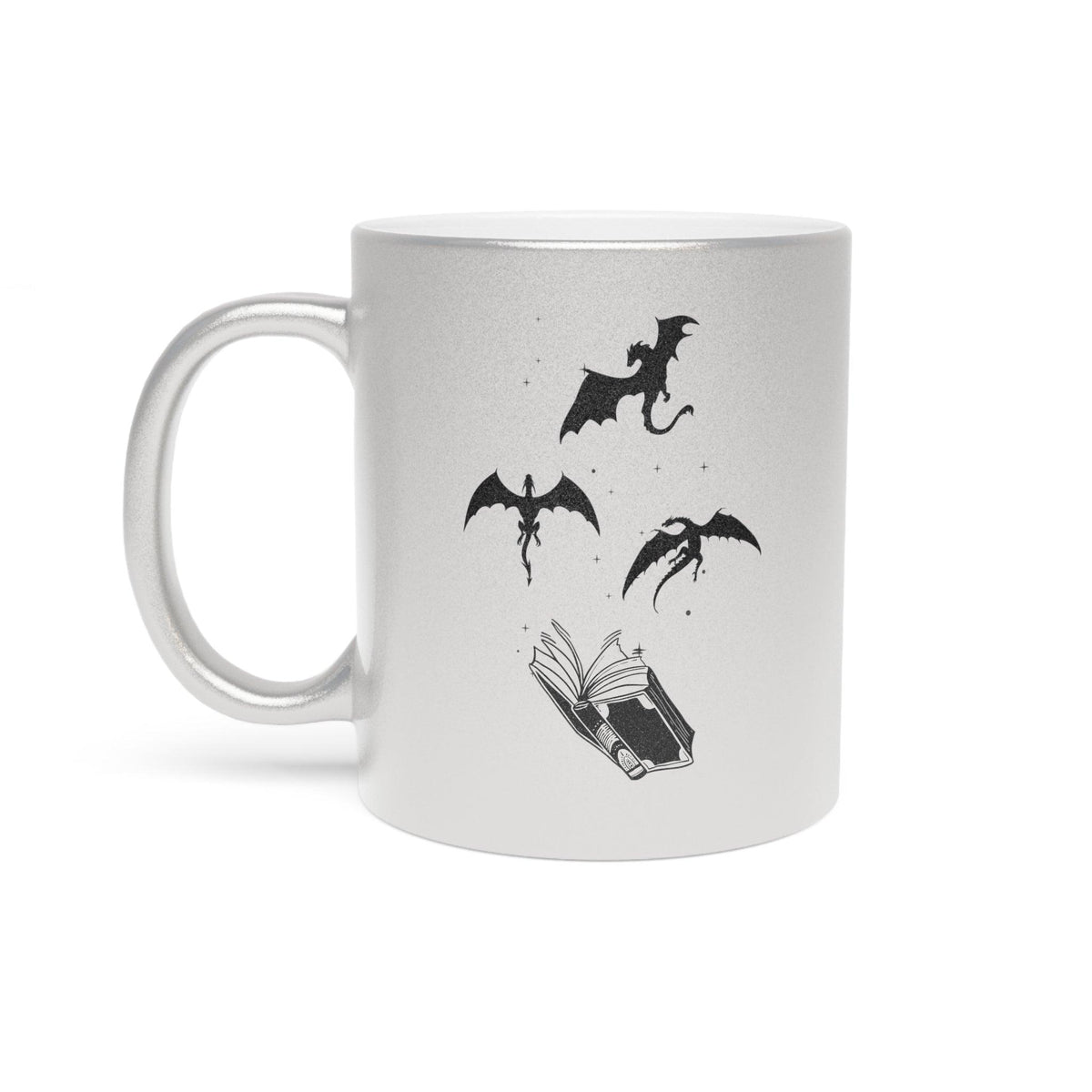 #Bookish Dragons Metallic Mug