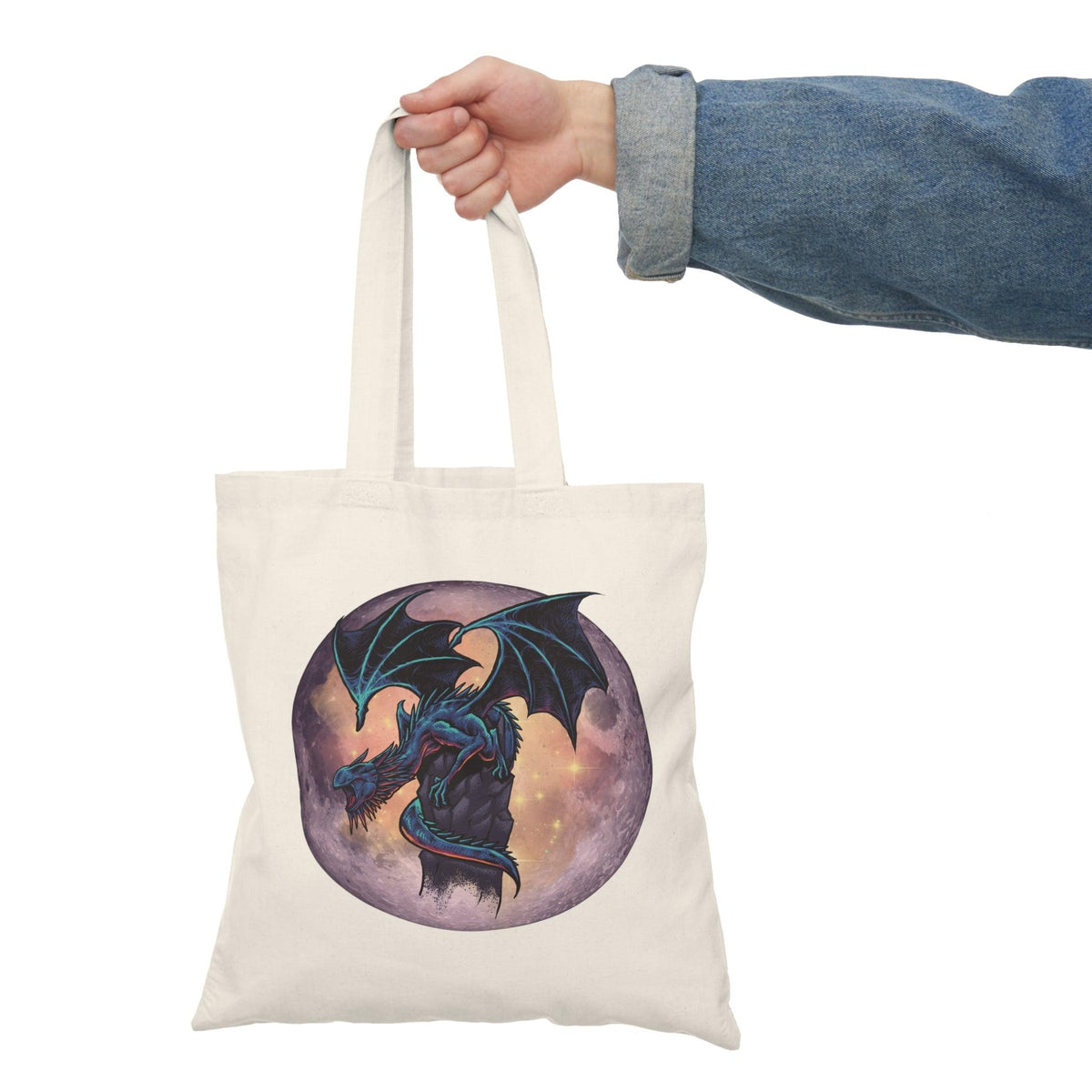 #Bookish Dragons Knight 100% Natural Cotton Tote Bag