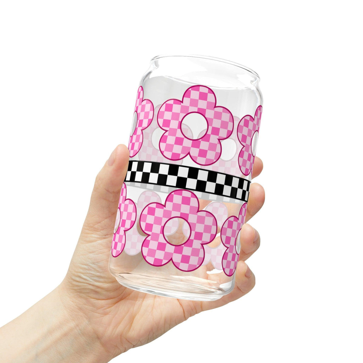 Retro Daisy Sipper Glass, 16oz