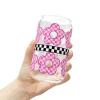 Retro Daisy Sipper Glass, 16oz