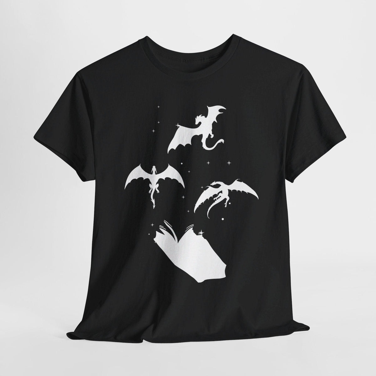 #Bookish Dragons Heavy Cotton Tee - Black