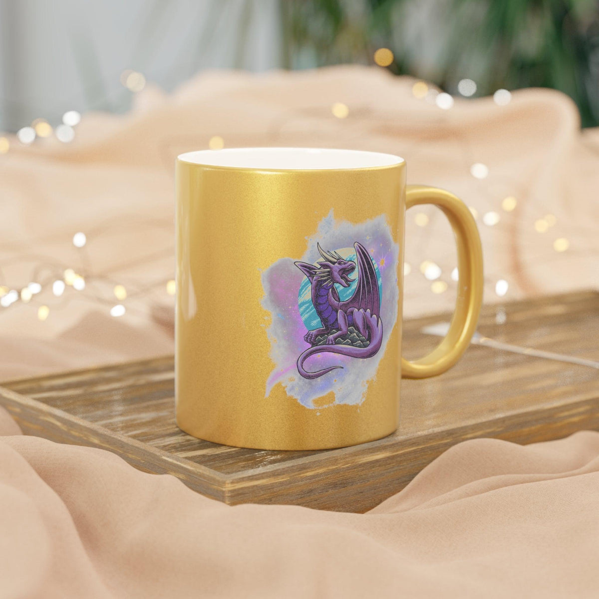 #Bookish Dragonbane Metallic Mug