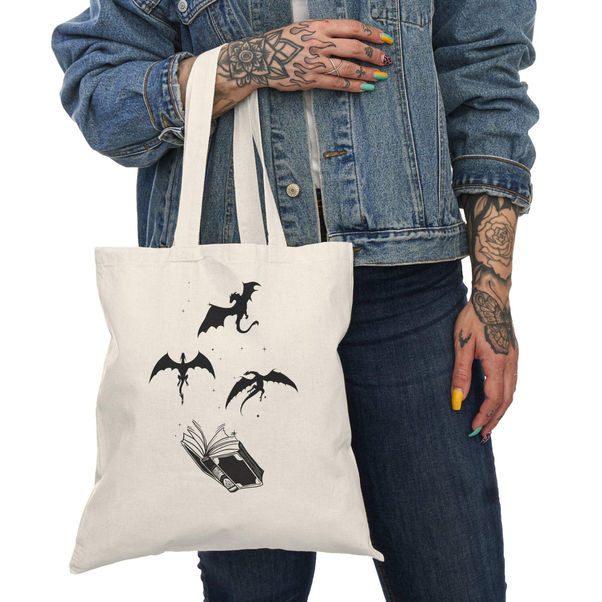 #Bookish Dragons 100% Natural Cotton Tote Bag