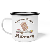 #Bookish Emotional Support Library Enamel Camp Cup