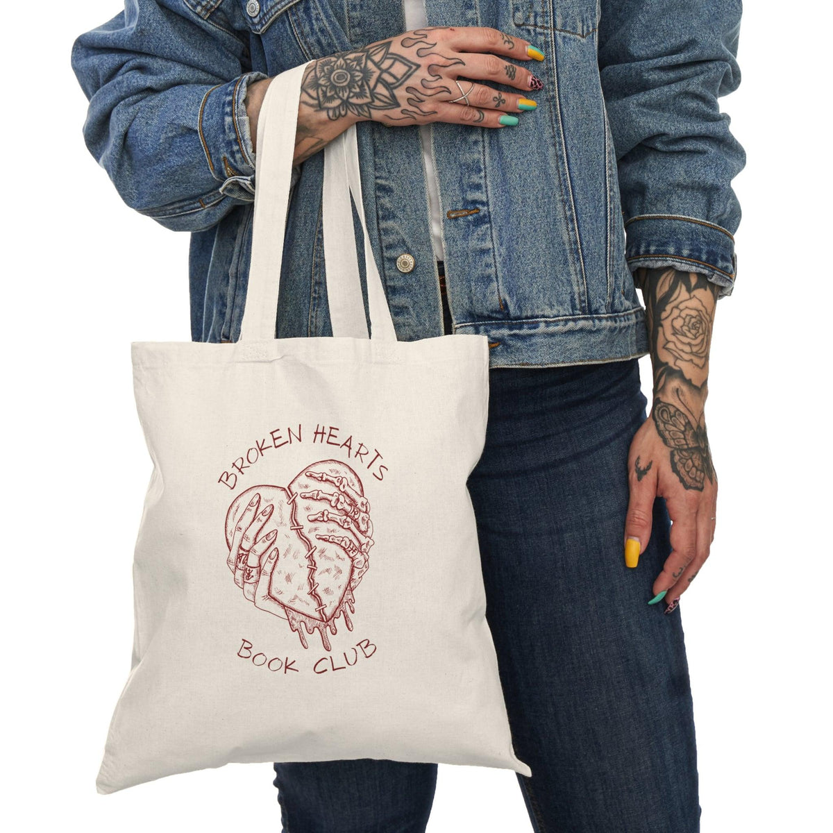 #Bookish Broken Hearts 100% Natural Cotton Tote Bag