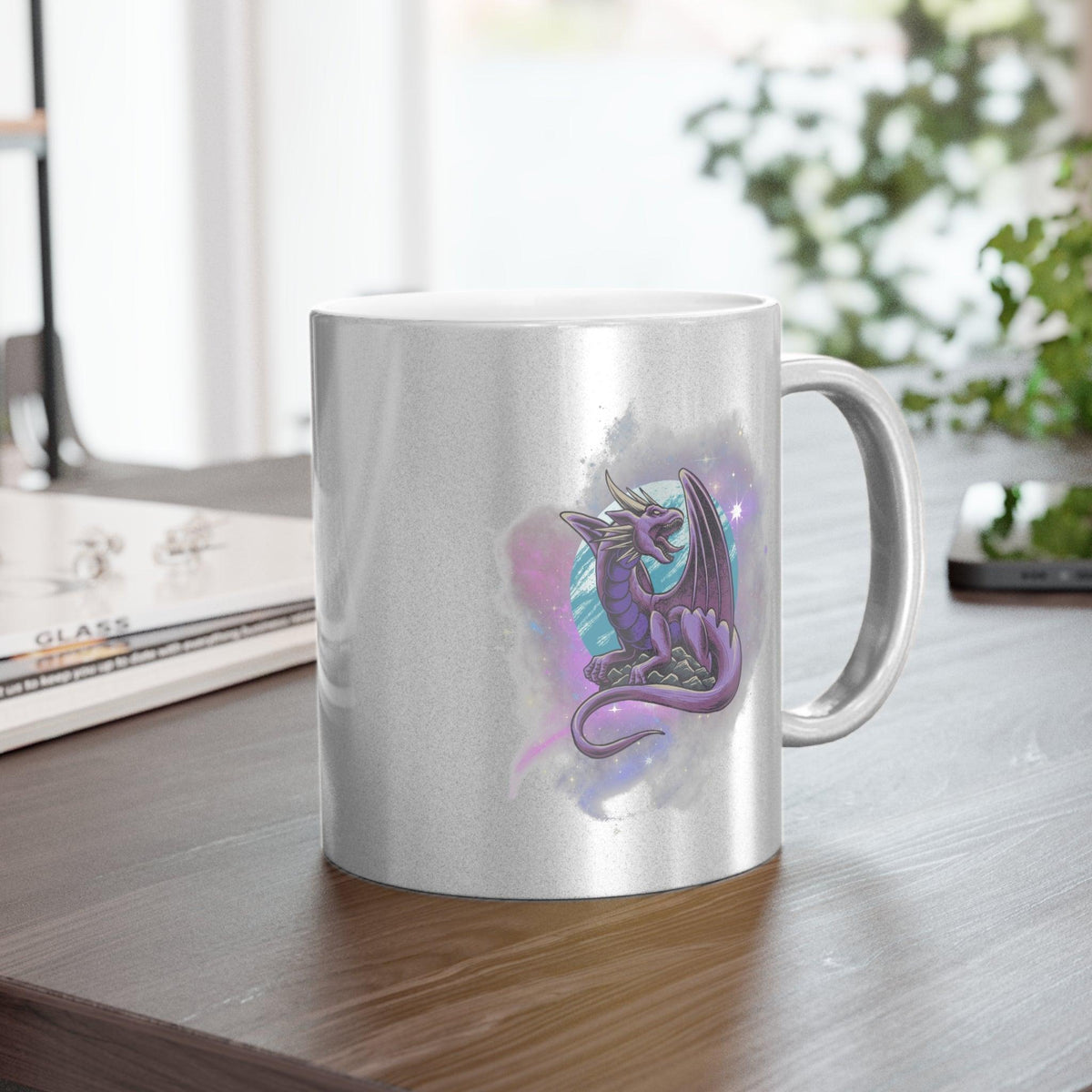 #Bookish Dragonbane Metallic Mug