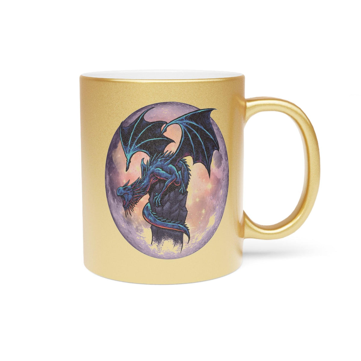 #Bookish Dragons Knight Metallic Mug