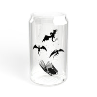 #Bookish Dragons Sipper Glass, 16oz