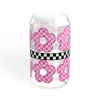 Retro Daisy Sipper Glass, 16oz