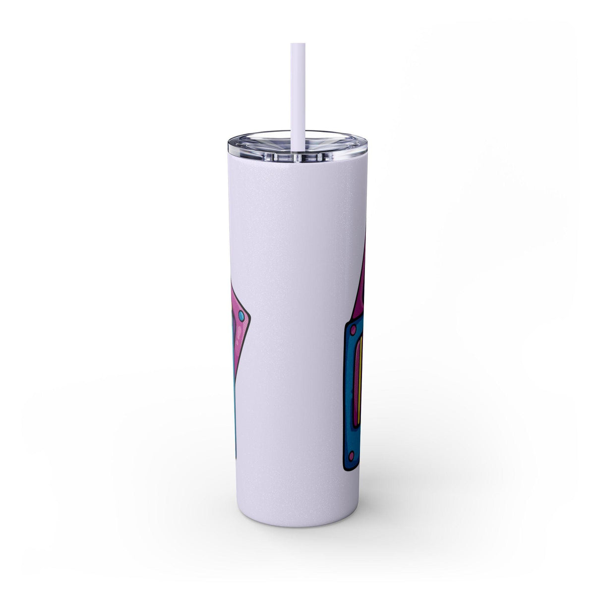 Retro Cassette Tapes NOSTALGIC Skinny Tumbler with Straw 20oz - Stainless Steel