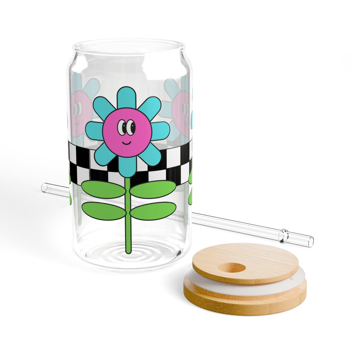 Crazy Daisy Sipper Glass, 16oz