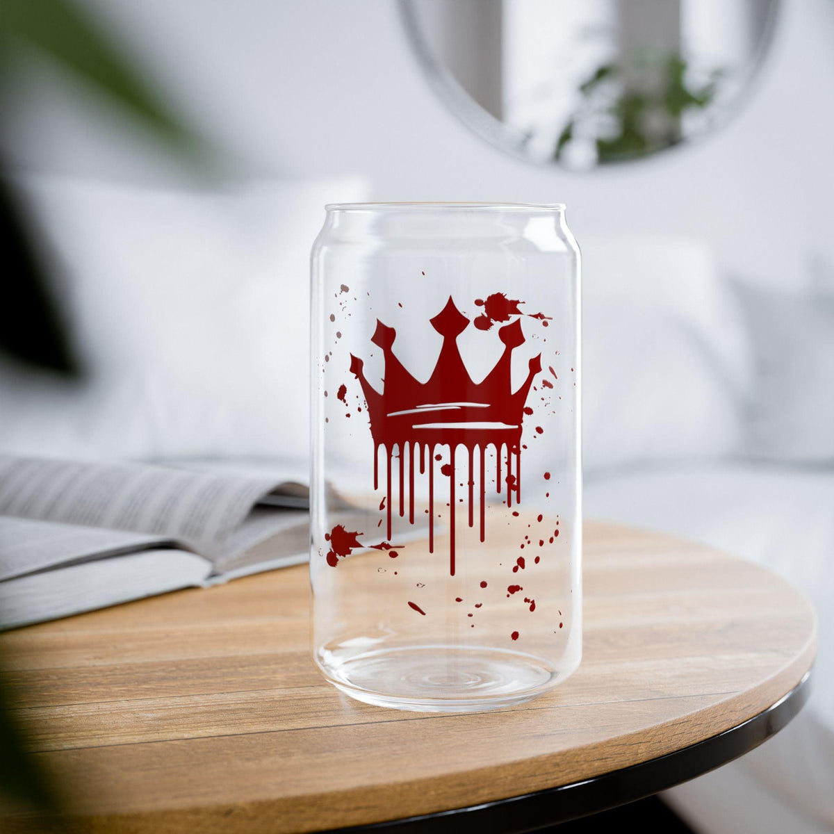 #Bookish Dark Queen Sipper Glass, 16oz