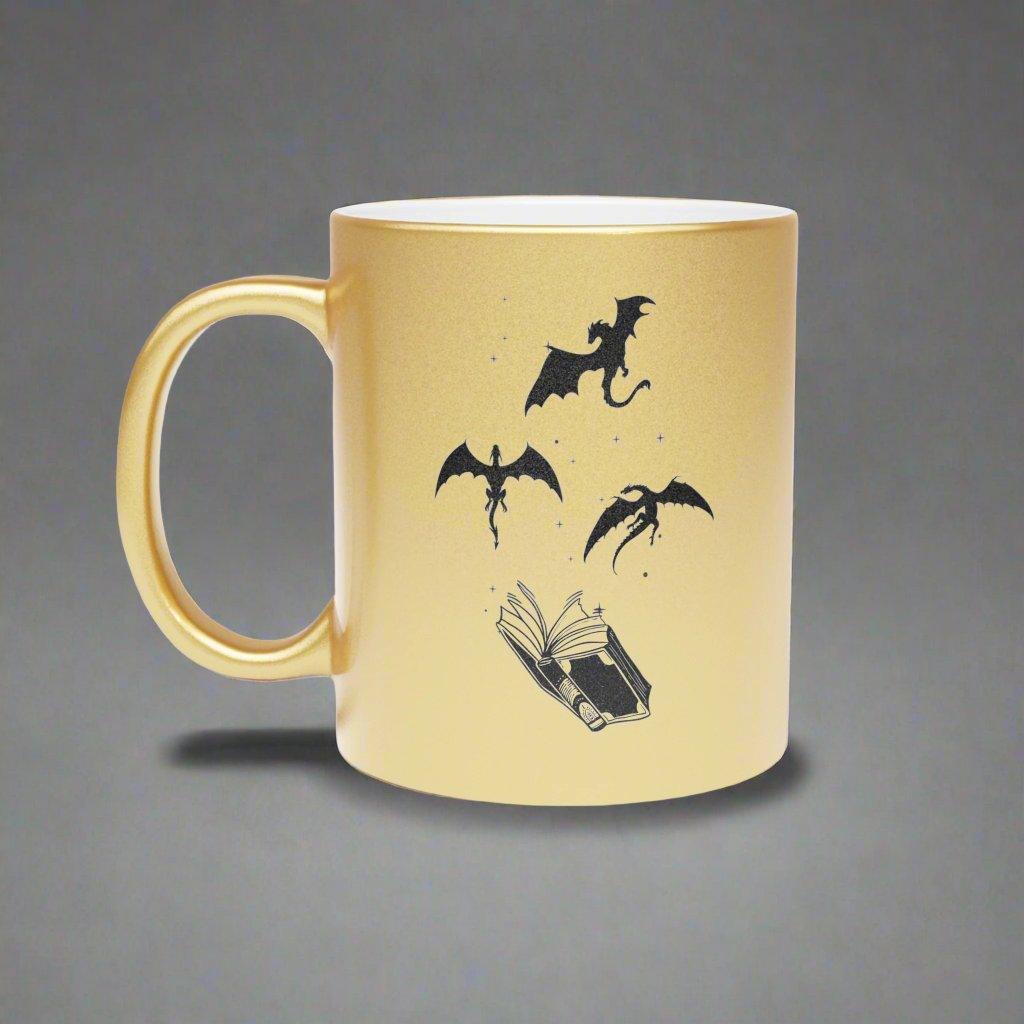 #Bookish Dragons Metallic Mug