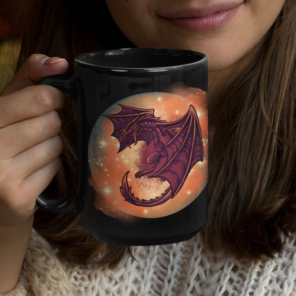 #Bookish Dragonfire Black Mug (15oz)