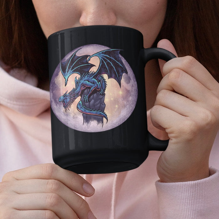 #Bookish Dragons Knight Black Mug (15oz)