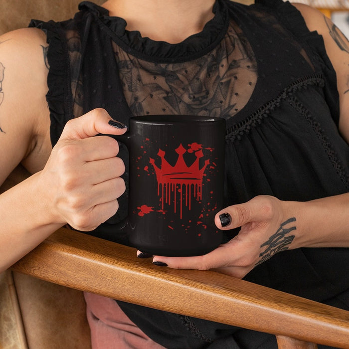 #Bookish Dark Queen Black Mug (15oz)