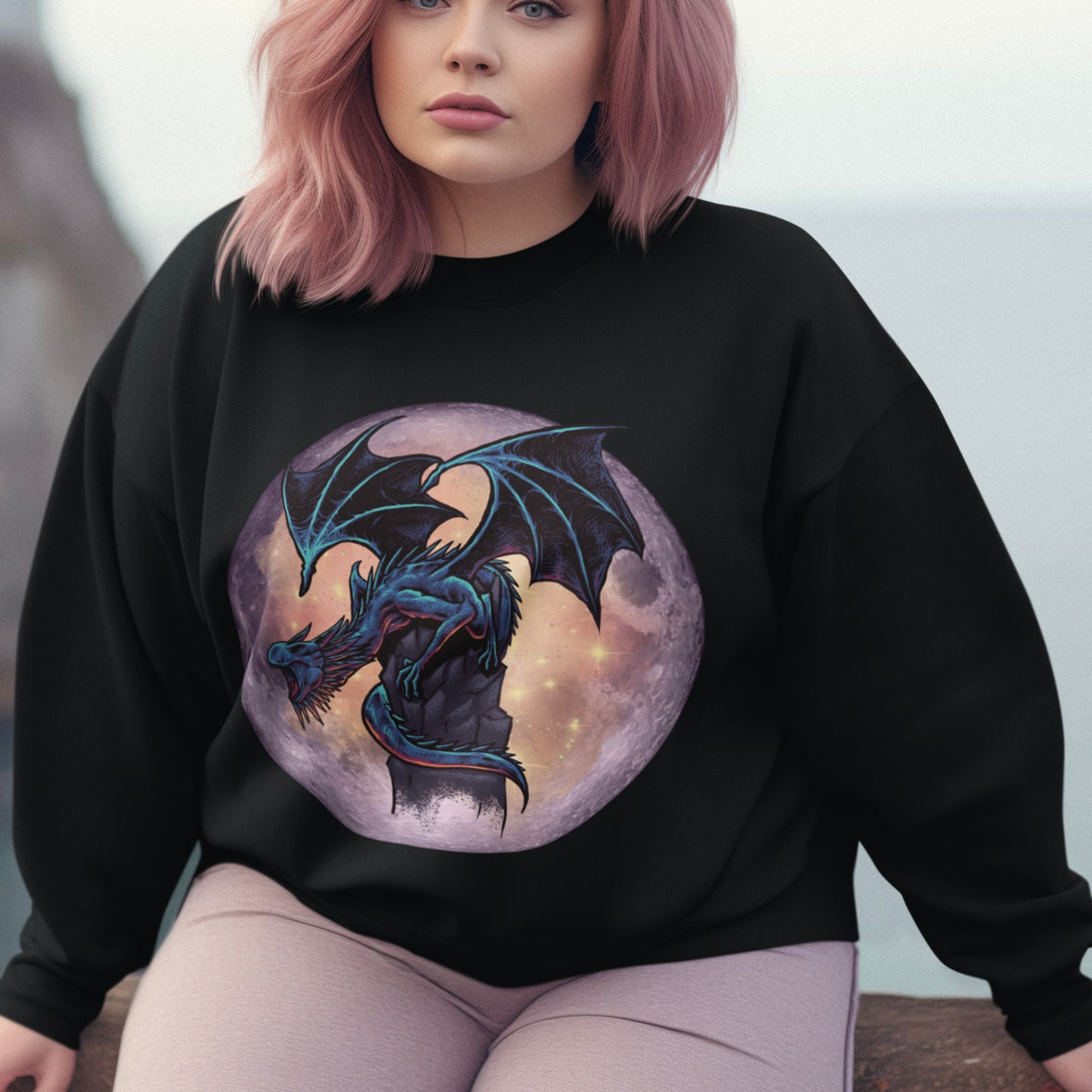 #Bookish Dragons Knight Heavy Blend™ Crewneck Sweatshirt