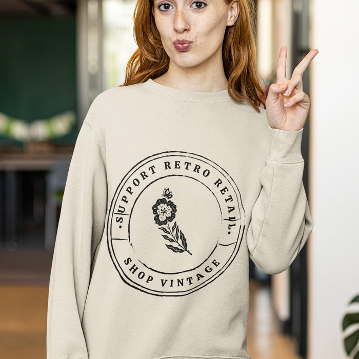 Support Retro Retail - Shop Vintage Heavy Blend™ Crewneck Sweatshirt