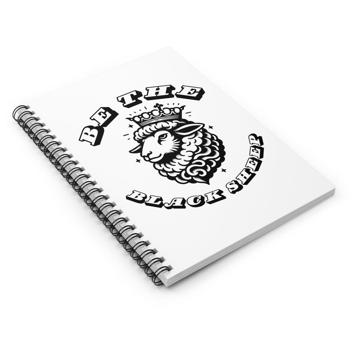 Be the Black Sheep Spiral Notebook - Ruled Line - Kate Burton Company