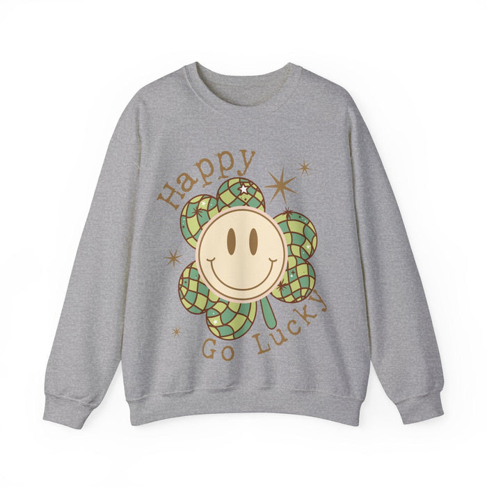 Happy Go Lucky Unisex Heavy Blend™ Crewneck Sweatshirt - Kate Burton Company