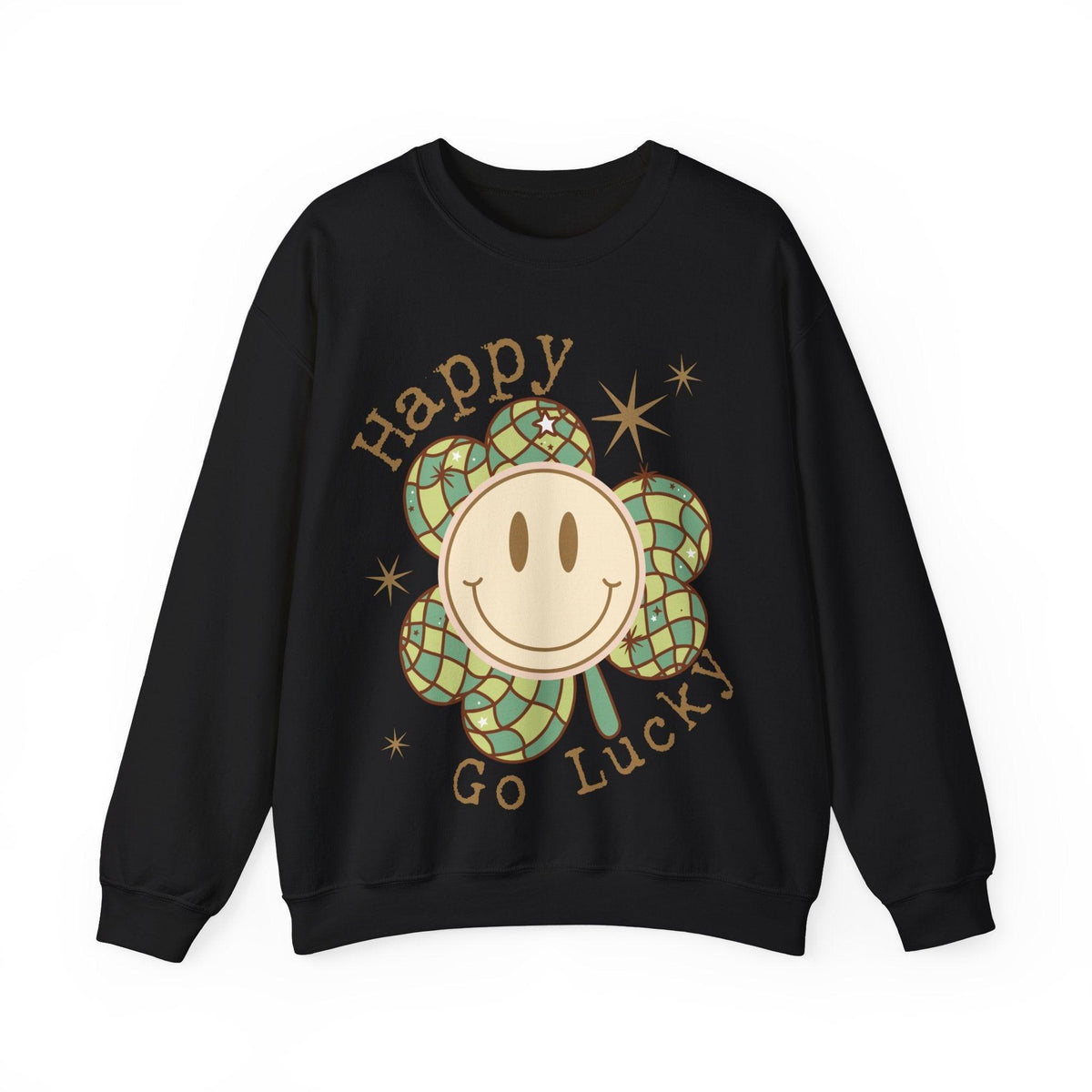 Happy Go Lucky Unisex Heavy Blend™ Crewneck Sweatshirt - Kate Burton Company