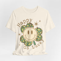 Happy Go Lucky Unisex Jersey Short Sleeve Tee - Kate Burton Company