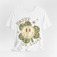 Happy Go Lucky Unisex Jersey Short Sleeve Tee - Kate Burton Company