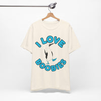 I Love Boobies Jersey Short Sleeve Tee - Kate Burton Company