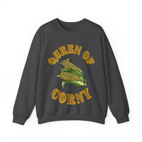 Queen of Corny Unisex Heavy Blend™ Crewneck Sweatshirt - Kate Burton Company