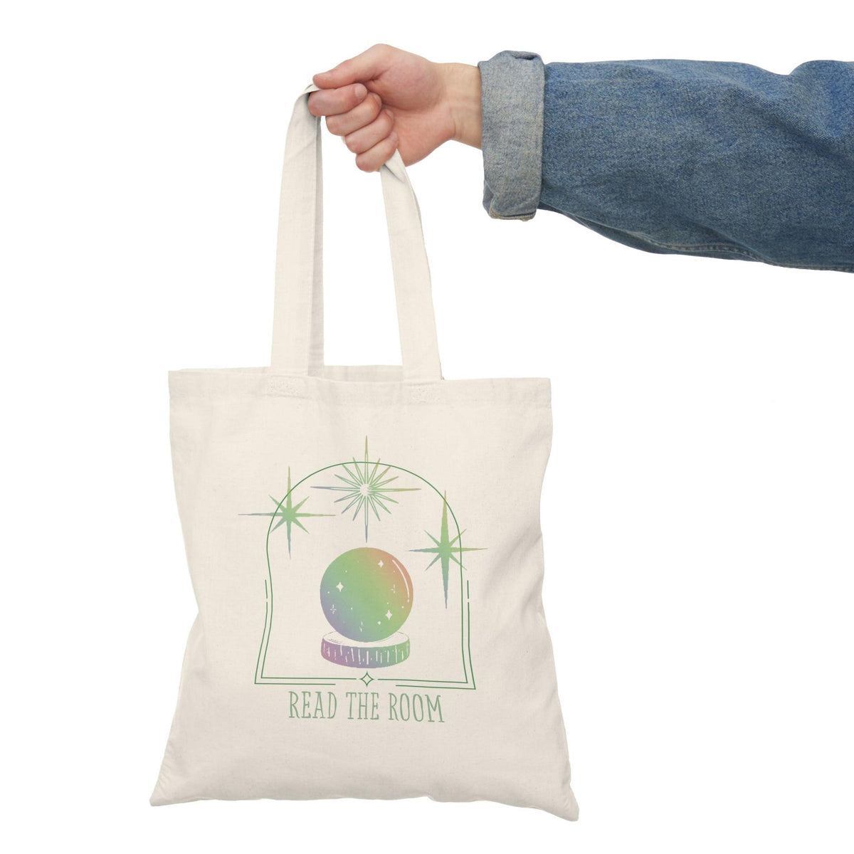 Read the Room 100% Natural Cotton Tote Bag 15x16 - Kate Burton Company