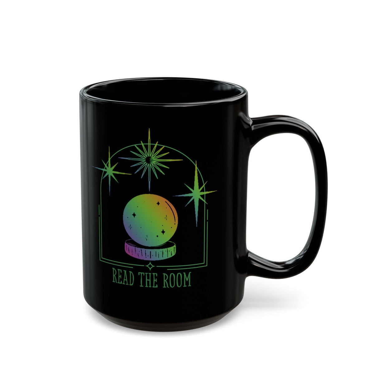 Read the Room Black Mug (11oz, 15oz) - Kate Burton Company