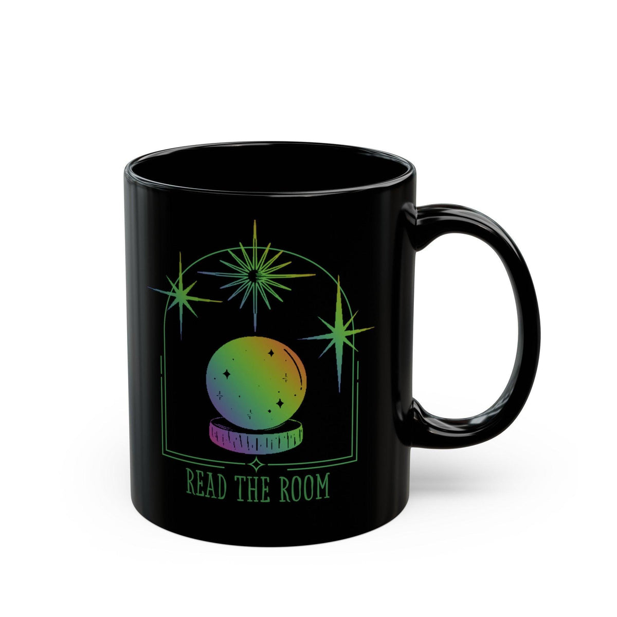 Read the Room Black Mug (11oz, 15oz) - Kate Burton Company