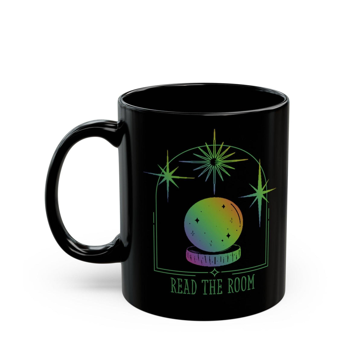 Read the Room Black Mug (11oz, 15oz) - Kate Burton Company