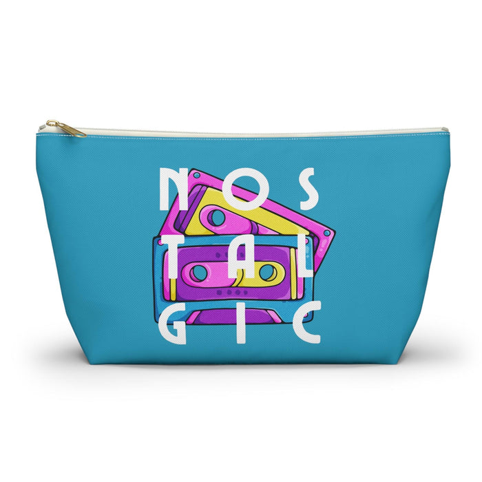 Retro Cassette Tapes NOSTALGIC Accessory Pouch with T-bottom - Kate Burton Company