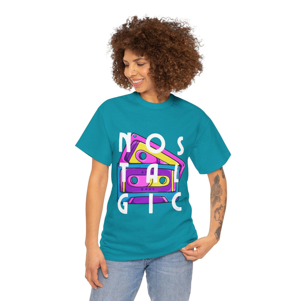 Retro Cassette Tapes NOSTALGIC Unisex Heavy Cotton Tee - Kate Burton Company