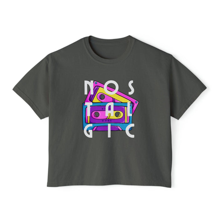 Retro Cassette Tapes NOSTALGIC Women's Boxy Tee - Kate Burton Company